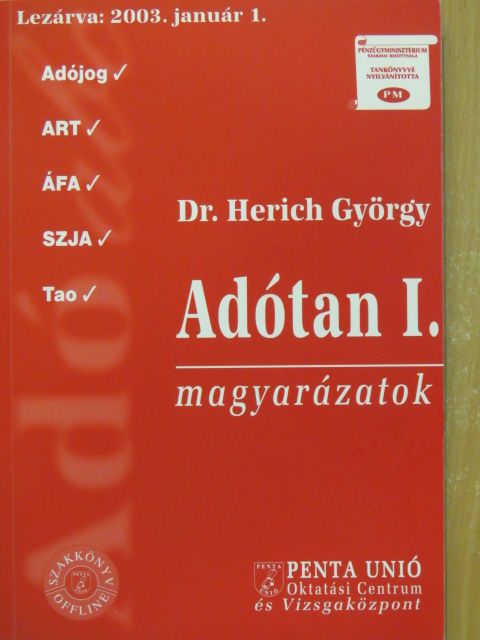 Dr. Hadi László - Adótan I. [antikvár]