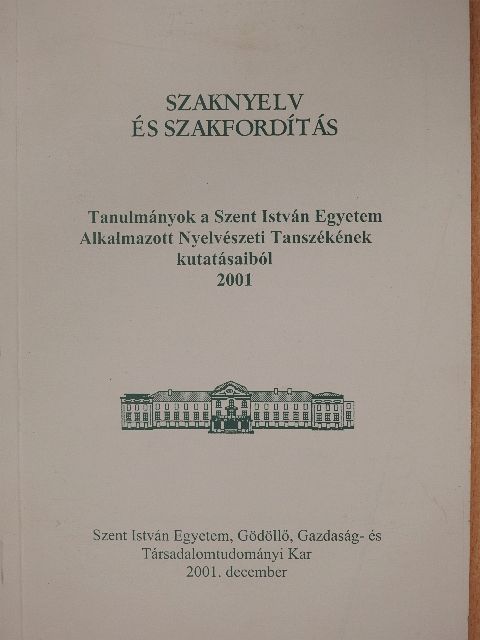 Ferenczy Gyula - Szaknyelv és szakfordítás [antikvár]