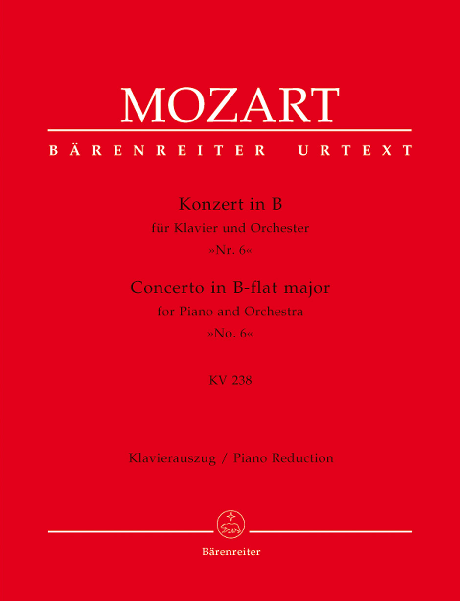 MOZART, W,A, - KONZERT IN B FÜR KLAVIER UND ORCHESTER NR.6 KV 238 KLAVIERAUSZUG URTEXT