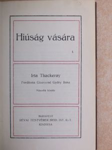 William Makepiece Thackeray - Hiúság vására I-II. [antikvár]