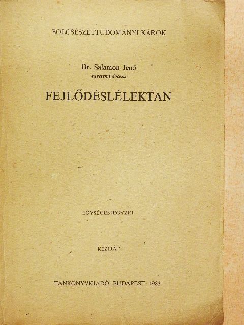 Dr. Salamon Jenő - Fejlődéslélektan [antikvár]