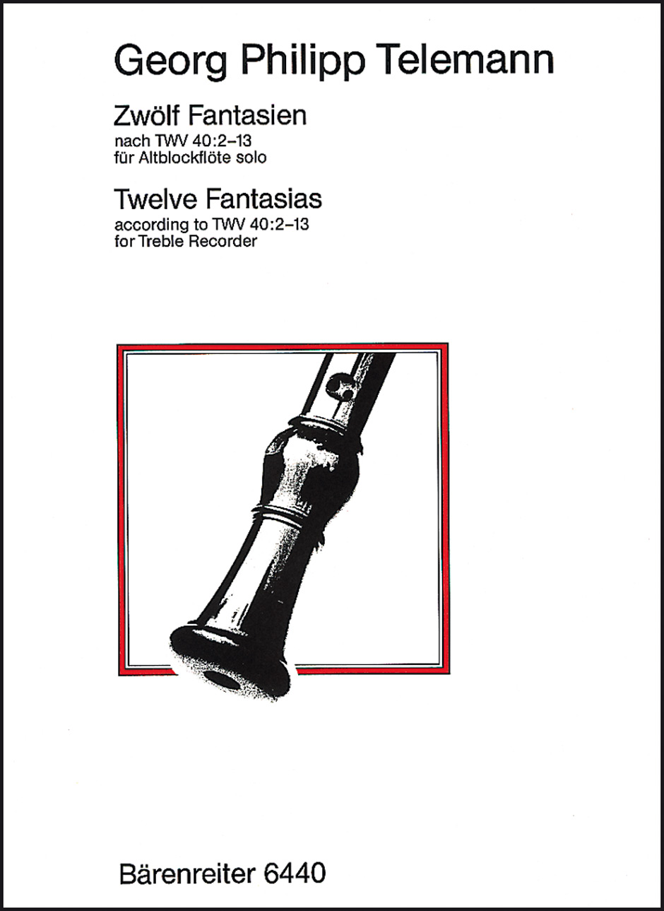 TELEMANN - ZWÖLF FANTASIEN NACH TWV 40:2-13 FÜR ALTBLOCKFLÖTE SOLO (MANFRED HARRAS)