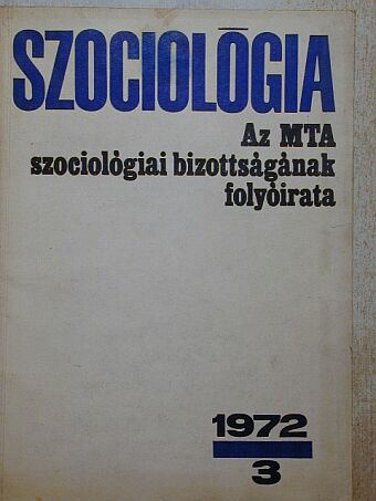 Buda Béla - Szociológia 1972/3. [antikvár]