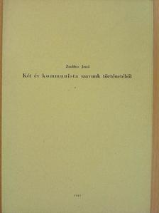 Zsoldos Jenő - Két év kommunista szavunk történetéből [antikvár]