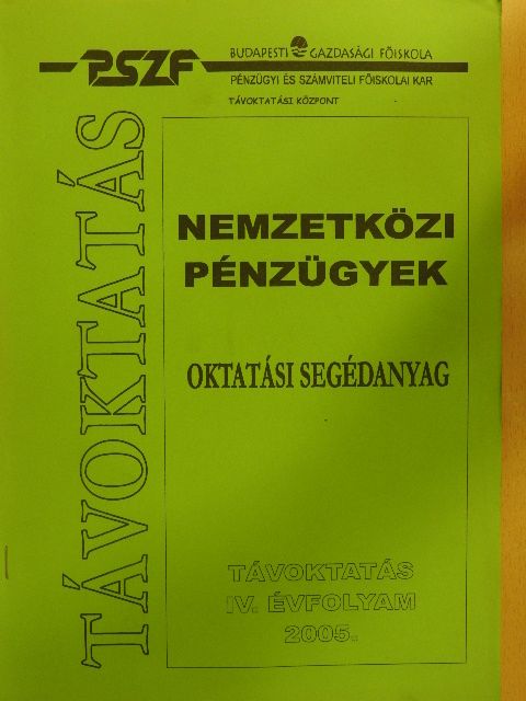 Sándorné Új Éva - Nemzetközi pénzügyek [antikvár]
