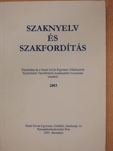 Balogh Katalin - Szaknyelv és szakfordítás [antikvár]