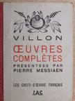Francois Villon - Oeuvres complétes [antikvár]