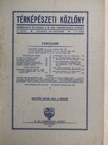 Dr. Albán Imre - Térképészeti közlöny 1937. december [antikvár]