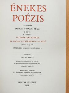 Pálóczi Horváth Ádám - Énekes poézis [antikvár]