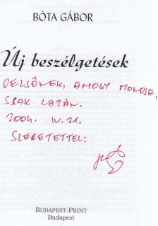 Bóta Gábor - Új beszélgetések (dedikált) [antikvár]