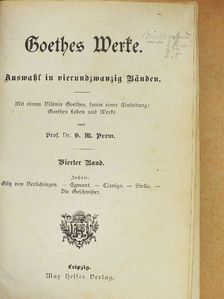 Goethe - Goethes Werke 4-7. (gótbetűs) [antikvár]
