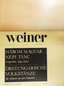 Weiner Leó - Három magyar népi tánc zongorára, négy kézre [antikvár]