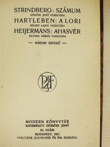Hartleben - Számum/A Lori/Ahasvér [antikvár]