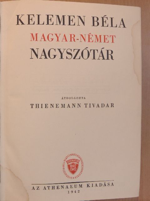 Kelemen Béla - Magyar-német nagyszótár [antikvár]