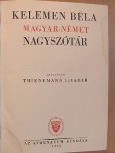 Kelemen Béla - Magyar-német nagyszótár [antikvár]