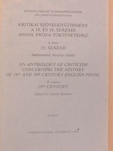 Barbara Hardy - Kritikai szöveggyűjtemény a 18. és 19. századi angol próza történetéhez II. [antikvár]
