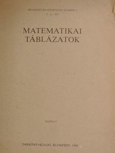 Dr. Weitz Tamás - Matematikai táblázatok [antikvár]
