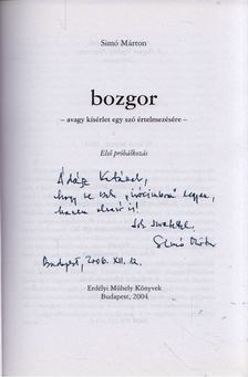 Simó Márton - Bozgor (dedikált) [antikvár]