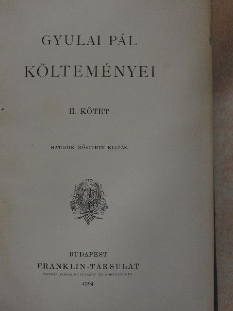 Gyulai Pál - Gyulai Pál költeményei II. [antikvár]