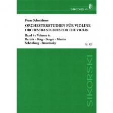 SCHMIDNTER, FRANZ - ORCHESTERSTUDIEN FÜR VIOLINE, BAND 4 (BARTÓK/BERG/BERGER/,MARTIN/SCHÖNBERG/STRAWINSKY)