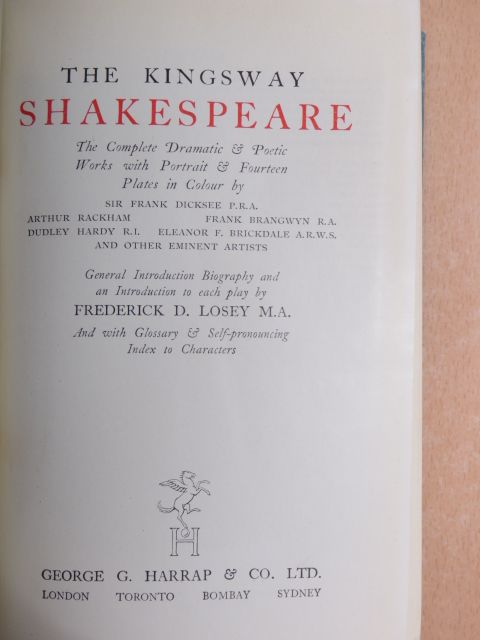 William Shakespeare - The Kingsway Shakespeare [antikvár]