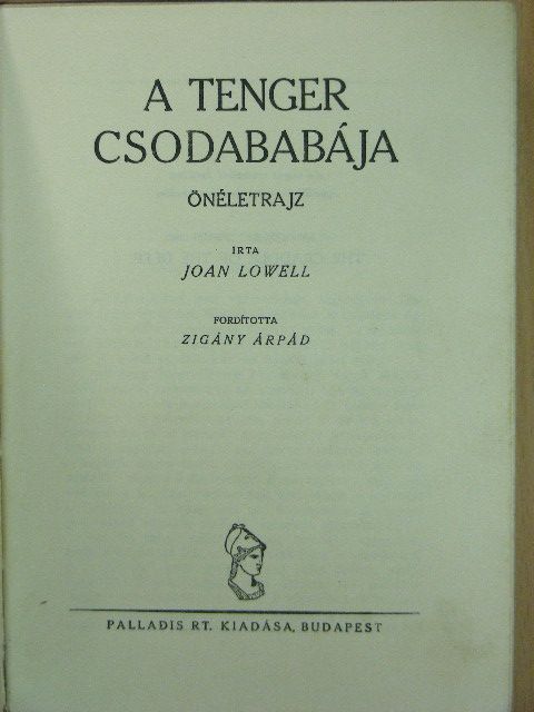 Joan Lowell - A tenger csodababája [antikvár]