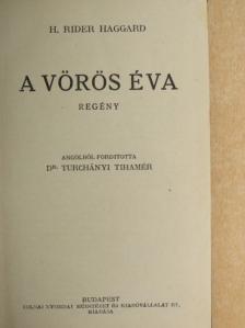 H. Rider Haggard - A Vörös Éva [antikvár]
