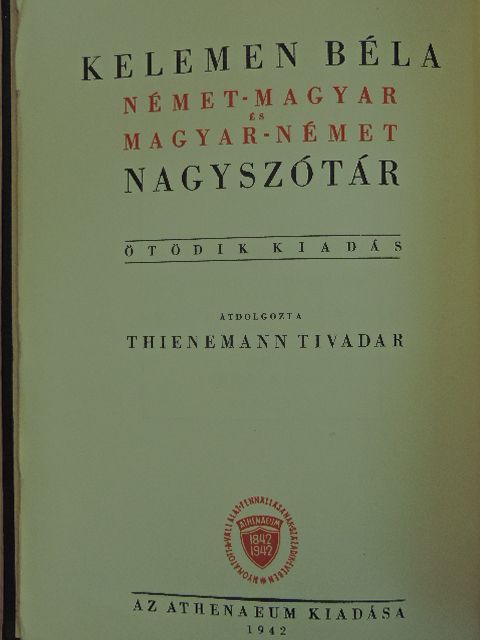 Kelemen Béla - Magyar-német nagyszótár [antikvár]