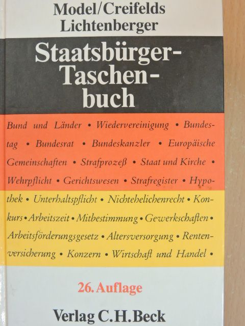 Dr. Gustav Lichtenberger - Staatsbürger-Taschenbuch [antikvár]