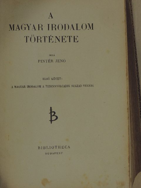 Pintér Jenő - A magyar irodalom története I-II. [antikvár]