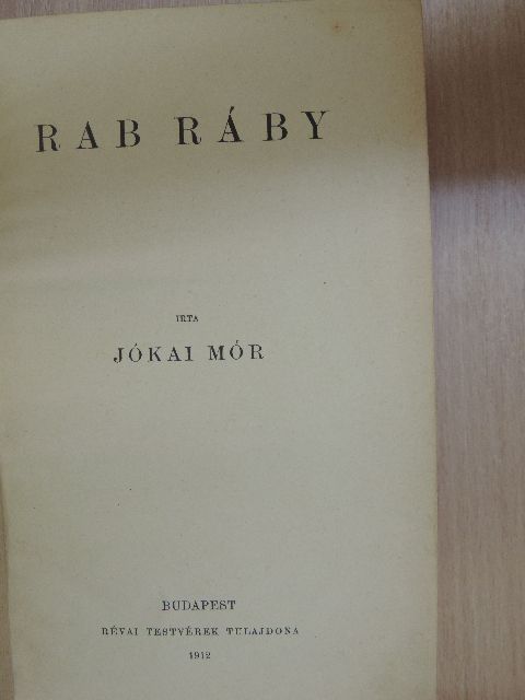Jókai Mór - Rab Ráby [antikvár]