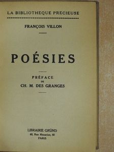 Francois Villon - Poésies [antikvár]