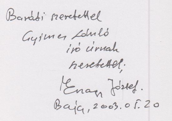 Esnagy József - A szobrász eltévelyedése (dedikált) [antikvár]