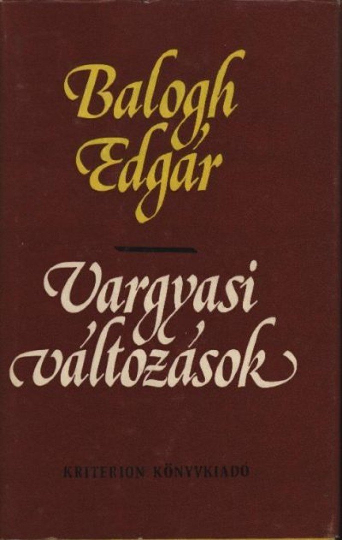 BALOGH EDGÁR - Vargyasi változások [antikvár]