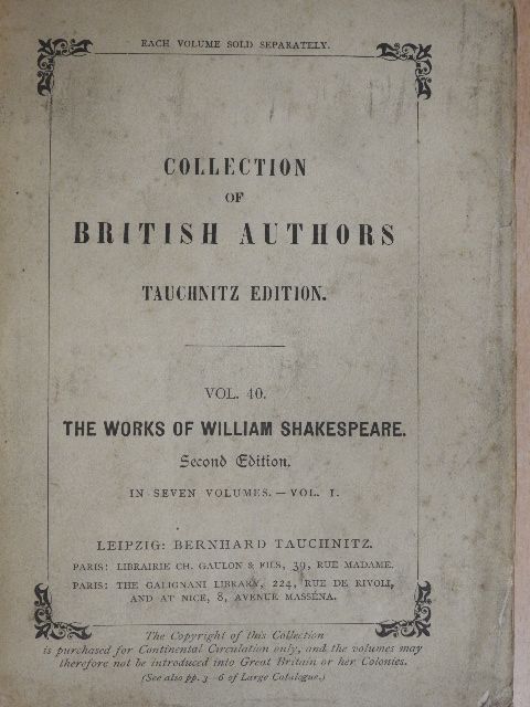 William Shakespeare - The Works of William Shakespeare 1. [antikvár]