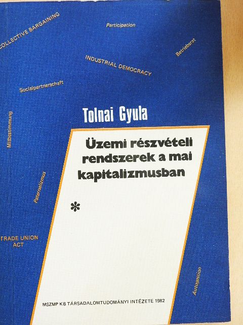 Tolnai Gyula - Üzemi részvételi rendszerek a mai kapitalizmusban [antikvár]