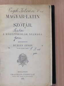 Magyar-latin szótár [antikvár]