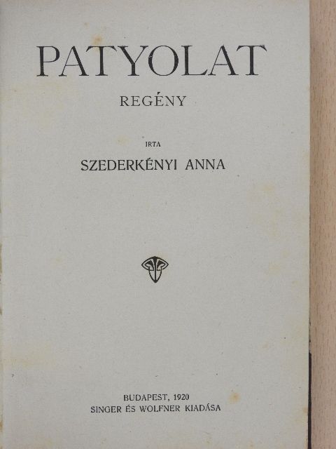 Szederkényi Anna - Patyolat [antikvár]