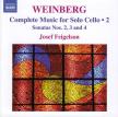 WEINBERG - COMPLETE MUSIC FOR SOLO CELLO VOL.2 - SONATAS NO.2-4 CD JOSEF FEIGELSON