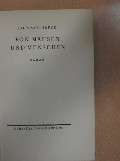 John Steinbeck - Von Mäusen und Menschen [antikvár]