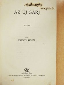Erdős Renée - Az új sarj [antikvár]