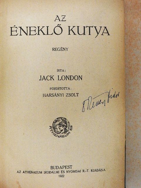 Jack London - Az éneklő kutya [antikvár]