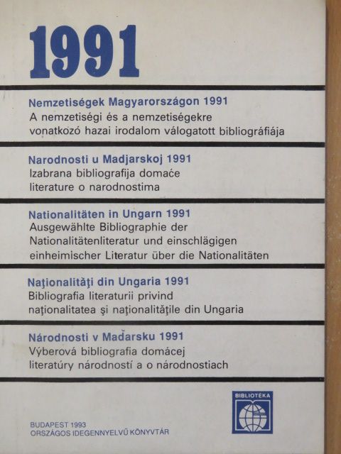 Nemzetiségek Magyarországon 1991 [antikvár]