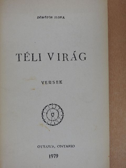 Dömötör Ilona - Téli virág [antikvár]