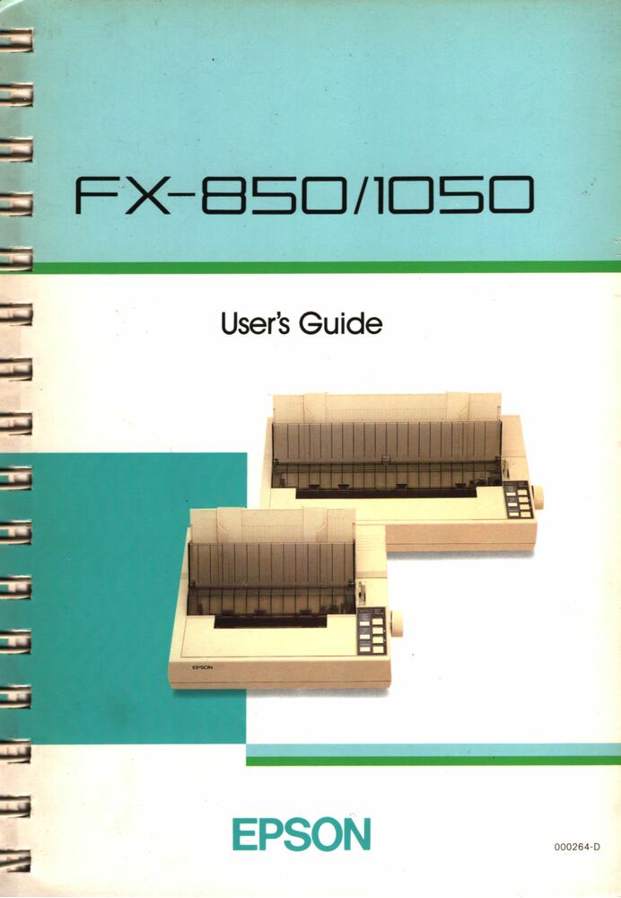 Epson FX-850/1050 User's Guide [antikvár]