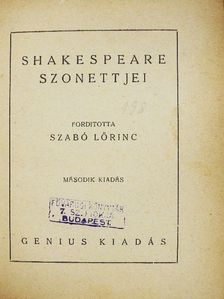 Shakespeare - Shakespeare szonettjei [antikvár]