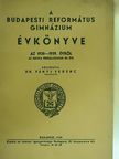 A Budapesti Református Gimnázium évkönyve az 1938-1939. évről [antikvár]