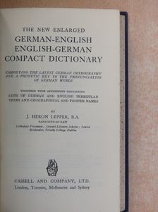 J. Heron Lepper - The New Enlarged German-English/English-German Compact Dictionary [antikvár]