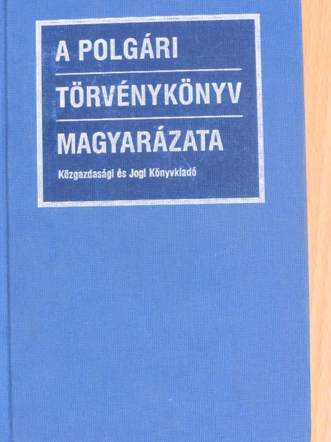 Benedek Károly - A polgári törvénykönyv magyarázata 1. (töredék) [antikvár]