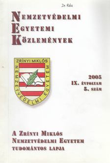 Dr. Gőcze István - Nemzetvédelmi Egyetemi Közlemények IX/5. (2005) [antikvár]